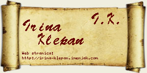 Irina Klepan vizit kartica